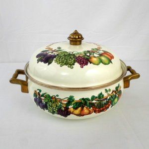 KENSINGTON GARDEN Tabletops Unlimited 4 Qt Covered Dutch Oven Metal Enamelware